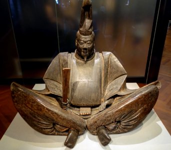 Minamoto Yoritomo (presumed), Japan, Kamakura period, 1200s-1300s AD, wood with polychromy and inlaid crystal eyes - Tokyo National Museum - Tokyo, Japan - DSC08832