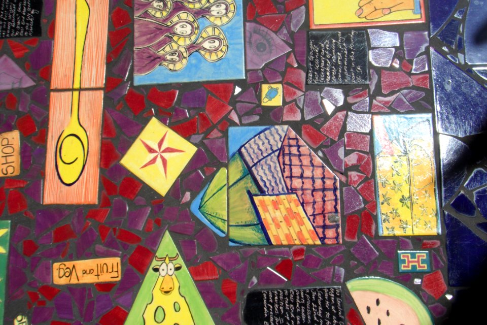 Mosaic street bank in Adelaide