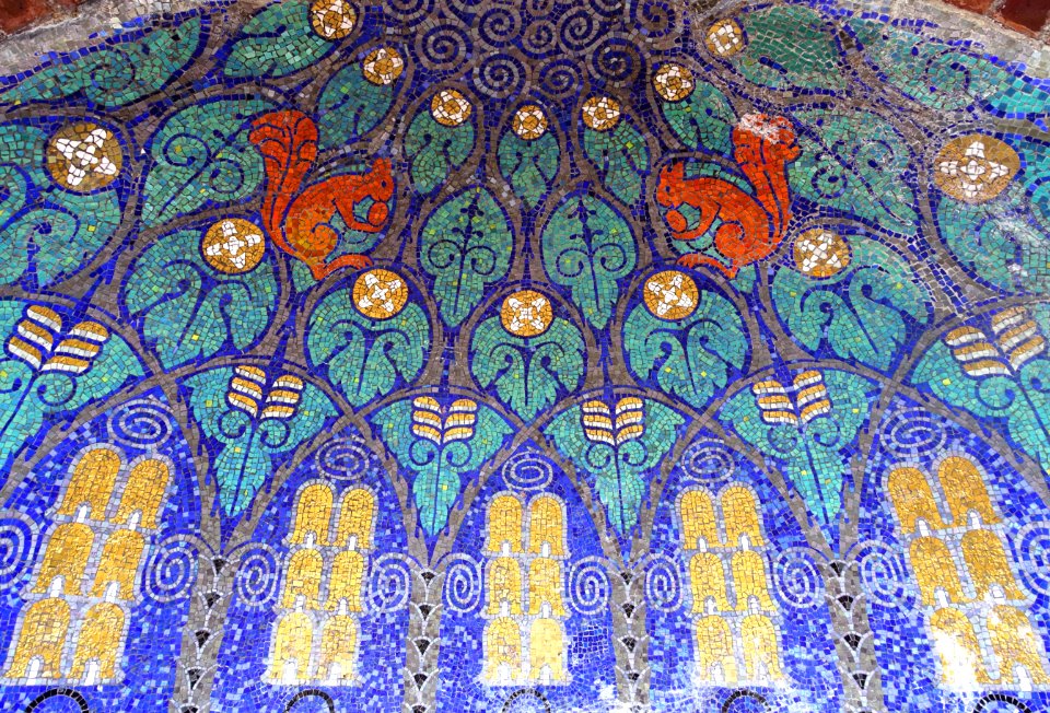Mosaic niche - Mathildenhöhe - Darmstadt, Germany - DSC06424