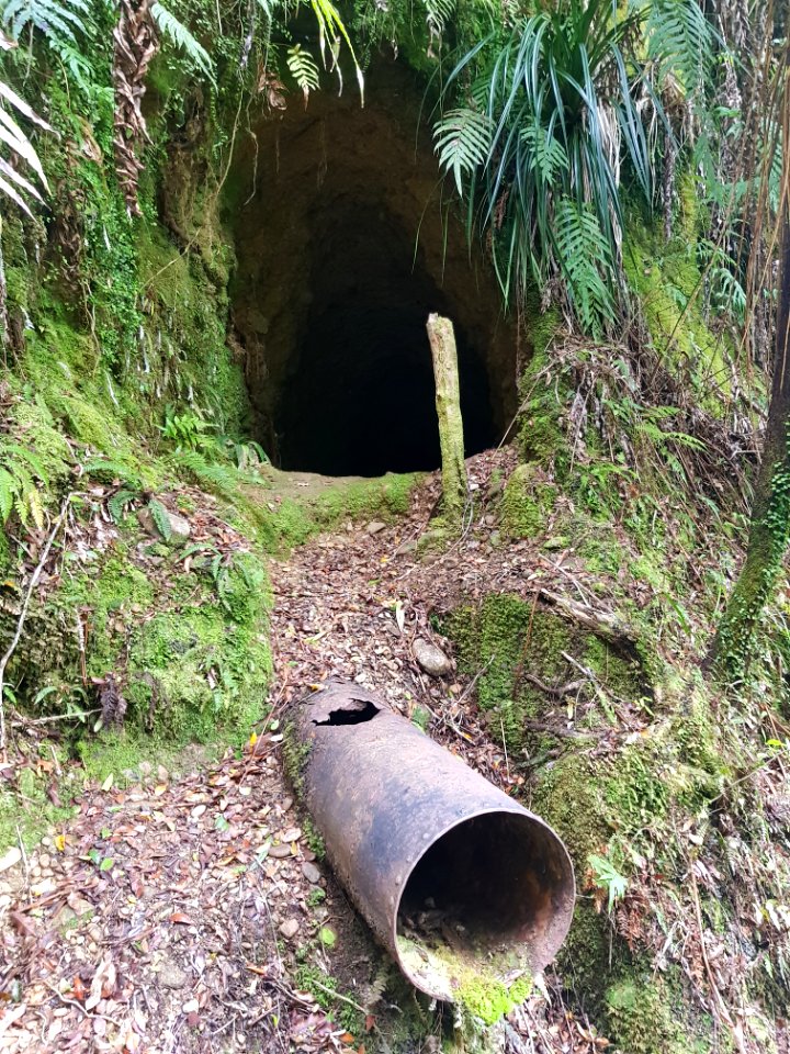 Mine shaft and pipe Ross Water Race Walkway