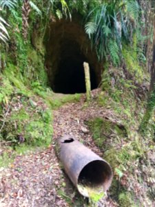Mine shaft and pipe Ross Water Race Walkway