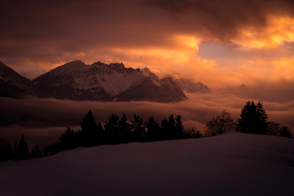 Mountains snow snowy photo