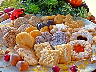 Plate christmas decoration bake photo