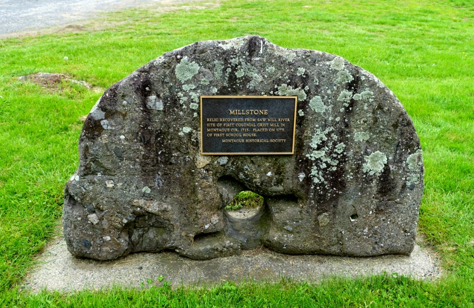 Millstone from Saw Mill River - First Congregational Church of Montague - DSC06661
