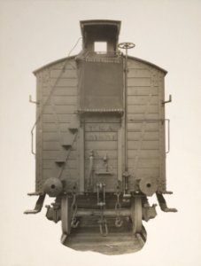 Military Administration - Transportation - Rail - Construction - 30-TON BOX CAR WITH CAB. Built for the U.S. Government by the American Car and Foundry Company, Detroit, Michigan - NARA - 45502087 (cropped)