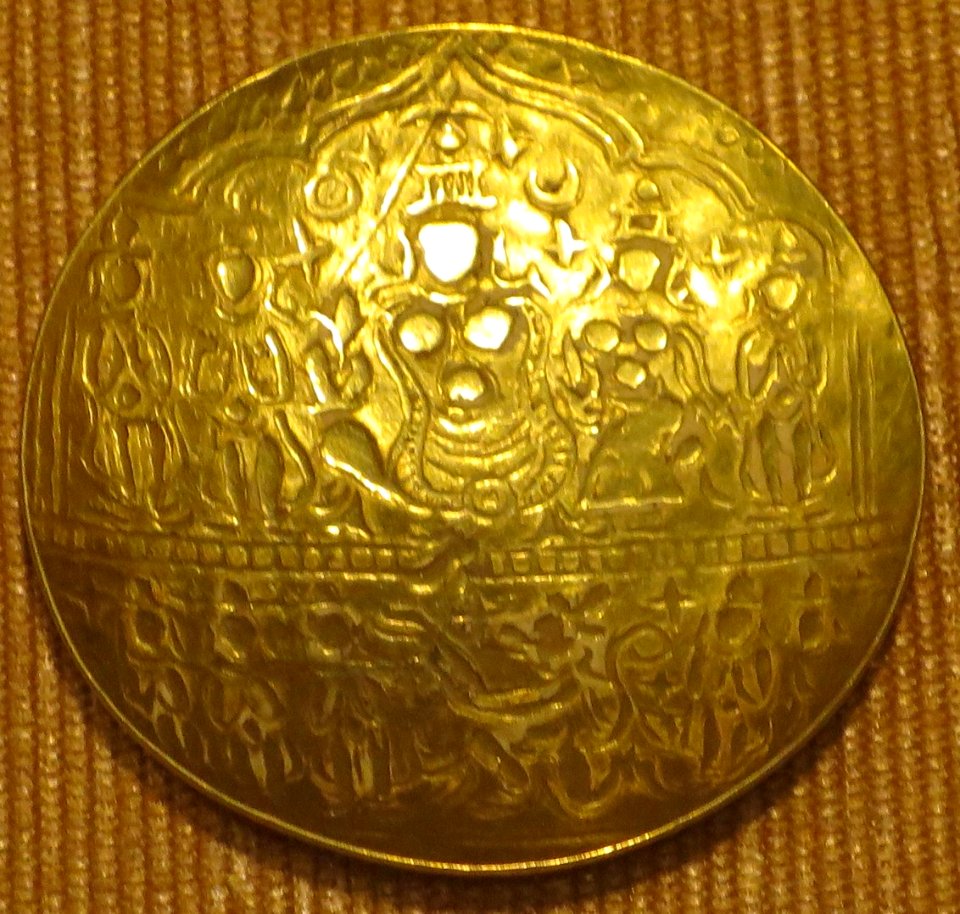 Miniature gold plate, North India, 18th-19th century, --Honolulu Academy of Arts--