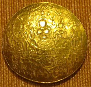 Miniature gold plate, North India, 18th-19th century, --Honolulu Academy of Arts-- photo