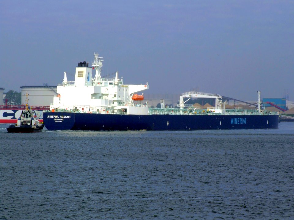 Minerva Roxanne pic1 at the Caland canal, Port of Rotterdam, Holland 18-May-2007
