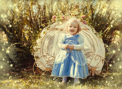Small girl blue dress