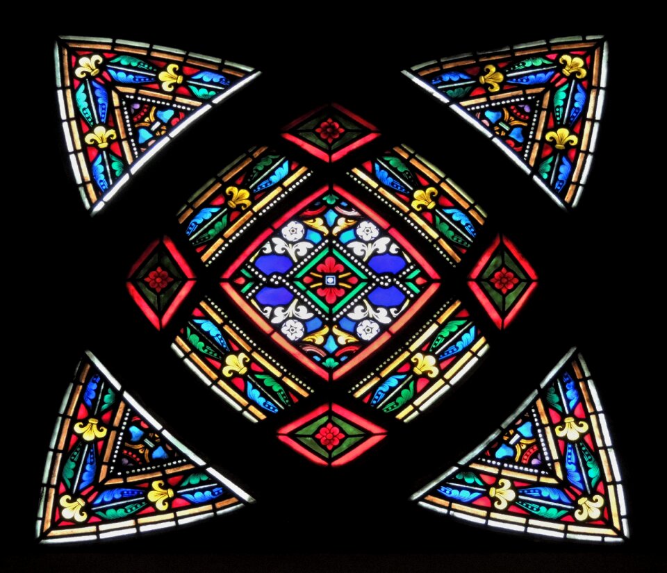 Stained glass window church window