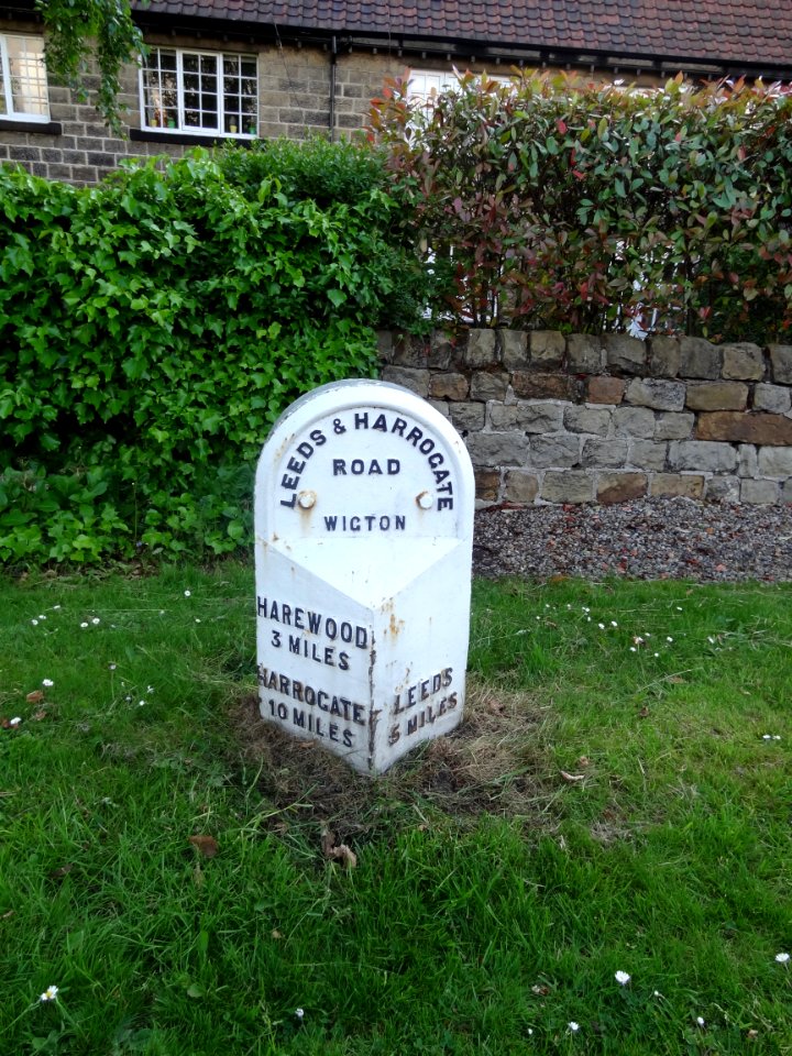 Milestone To Front Of Number 1 Grove Cottages