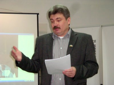 Mihas Skobla - lecture about Ryhor Baradulin - Minsk 28-03-2014 AD a