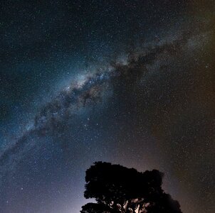 Landscape milky way night photo