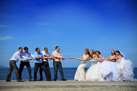 Sea wedding the groom photo