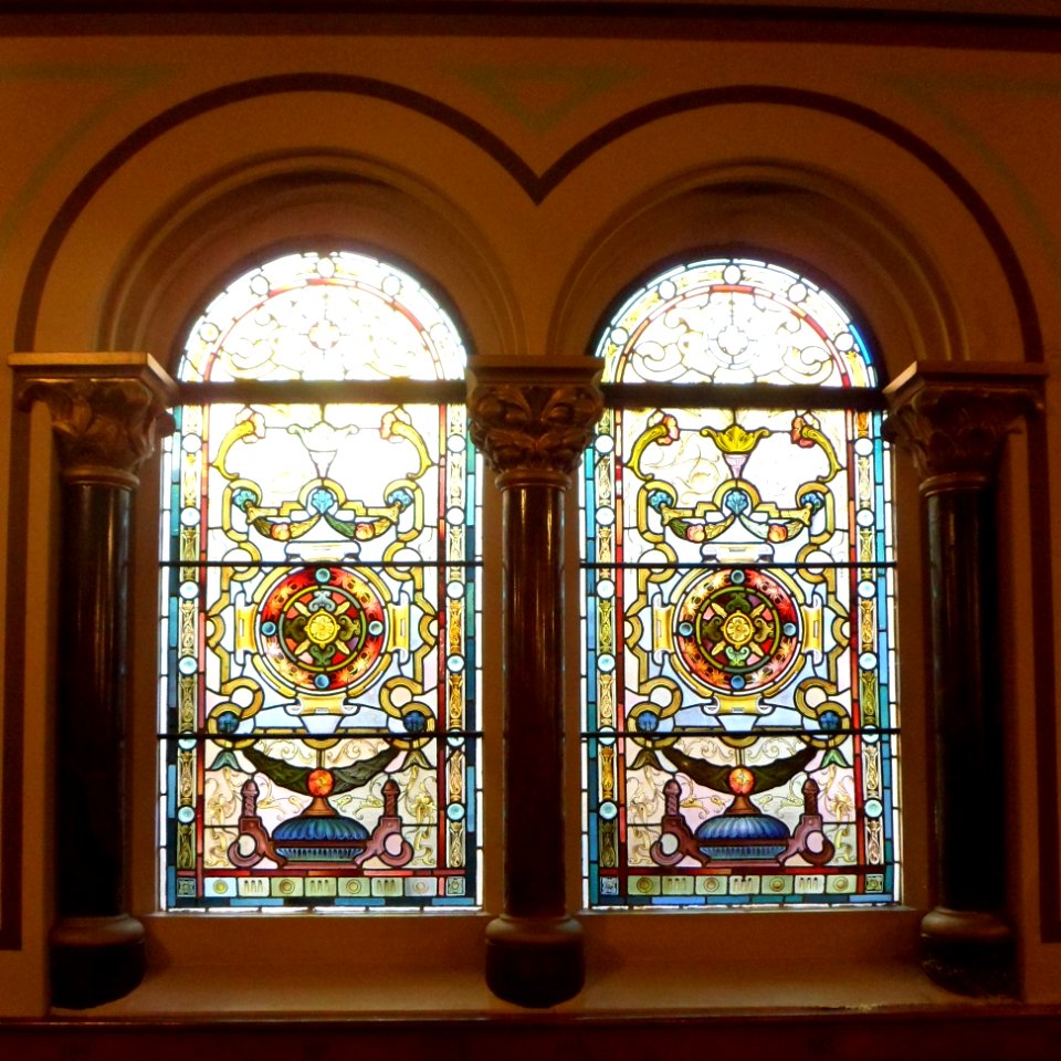 Middle Street Synagogue, Brighton (May 2013) - Stained Glass Windows on East Side (1)