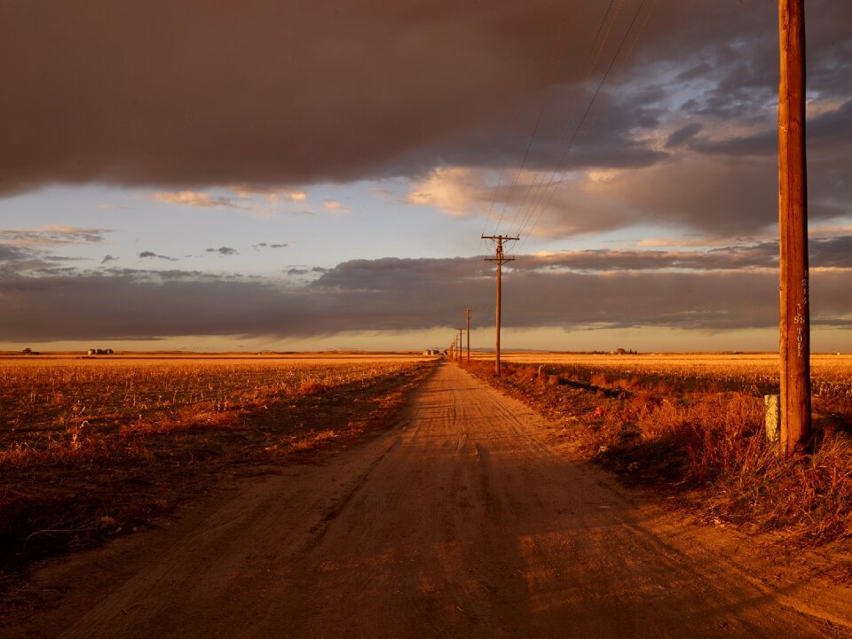 Dusk evening landscape photo