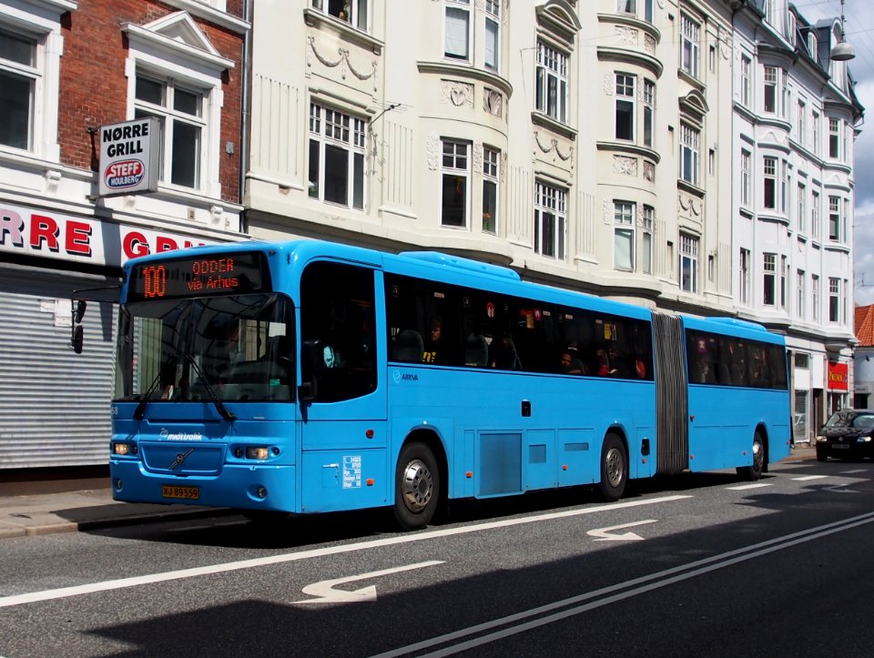Midttrafik Volvo bus Line 100, Århus