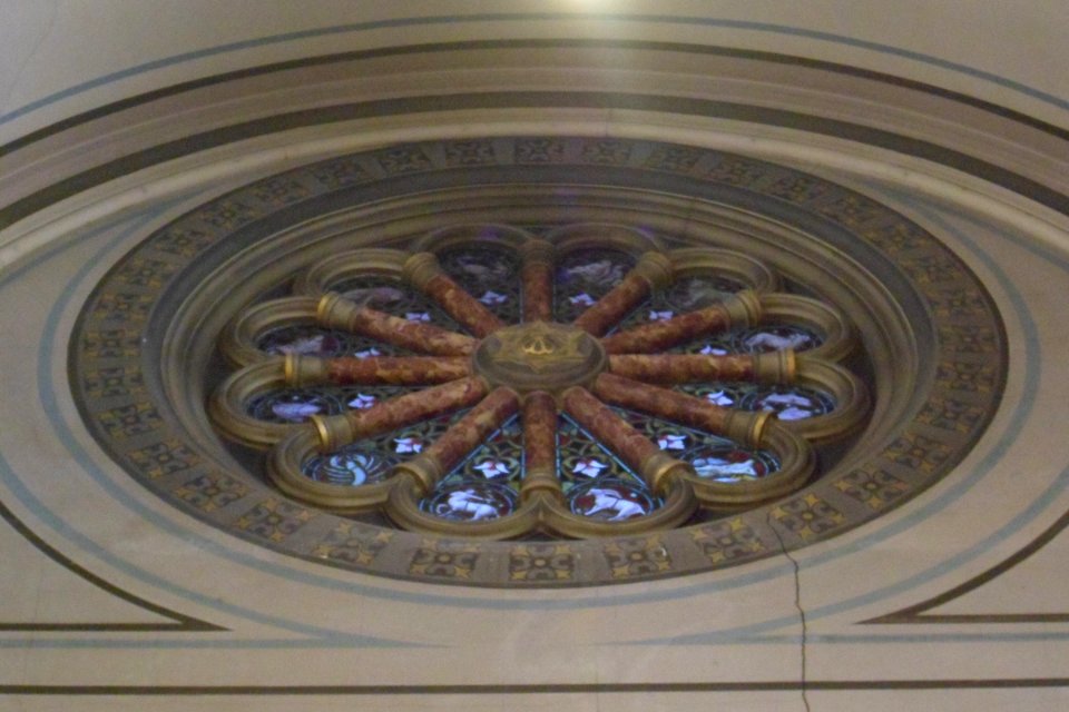 Middle Street Synagogue, Brighton (May 2013) - Rose Window seen from inside