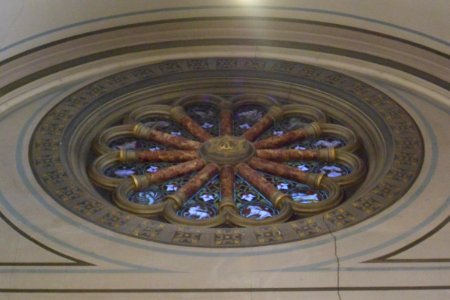 Middle Street Synagogue, Brighton (May 2013) - Rose Window seen from inside