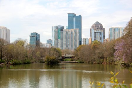 Midtown Atlanta skyline from Piedmont Park, March 2018 5