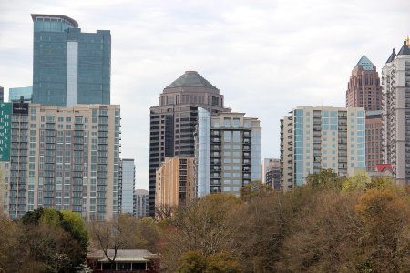 Midtown Atlanta skyline from Piedmont Park, March 2018 2
