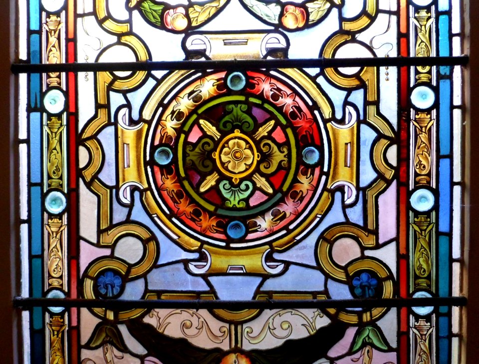 Middle Street Synagogue, Brighton (May 2013) - Stained Glass Window (Detail of Centre Panel)
