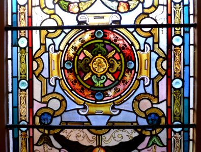 Middle Street Synagogue, Brighton (May 2013) - Stained Glass Window (Detail of Centre Panel)