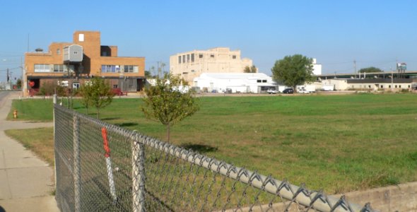 Midland Packing vacant lot, Sioux City, from ESE 1