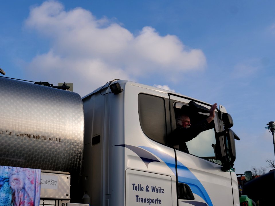 Milk tank truck at the "Wir Haben Es Satt!" Demonstration 2019 03