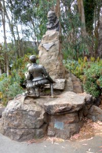 Miguel de Cervantes Memorial by Jo Mora, presented to city on Sept 3, 1916 - Golden Gate Park, San Francisco, CA - DSC03250