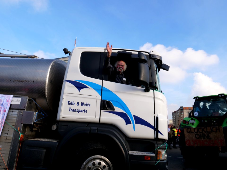 Milk tank truck at the "Wir Haben Es Satt!" Demonstration 2019 02