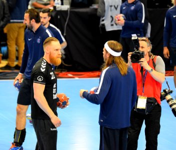 Miha Žvižej avec Mikkel Hansen-20160416-PSG-TOULOUSE