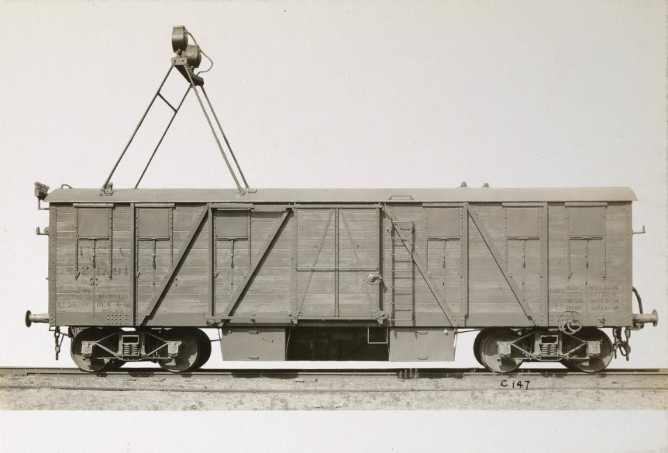 Military Administration - Transportation - Rail - Construction - PORTABLE ELECTRIC LIGHT CAR BUILT FOR U.S. FORCES OVERSEAS - NARA - 45502219 (cropped)