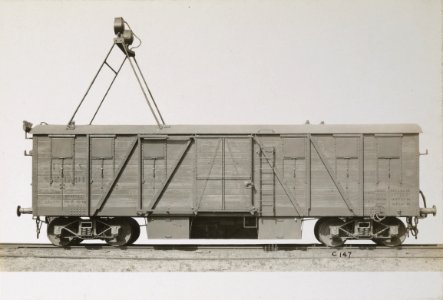 Military Administration - Transportation - Rail - Construction - PORTABLE ELECTRIC LIGHT CAR BUILT FOR U.S. FORCES OVERSEAS - NARA - 45502219 (cropped)