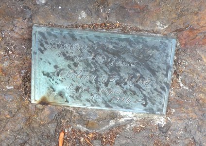 Miguel de Cervantes Memorial plaque by Jo Mora, presented to city on Sept 3, 1916 - Golden Gate Park, San Francisco, CA - DSC03251