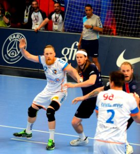 Miha Žvižej Mikkel Hansen-20160416-PSG-TOULOUSE
