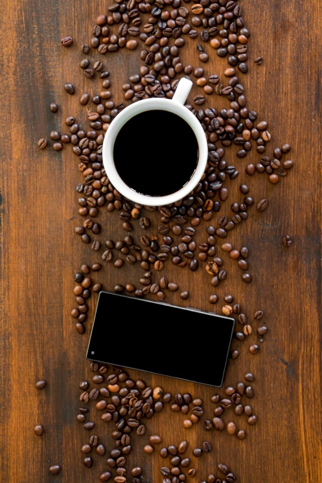 Work and coffee stay awake office