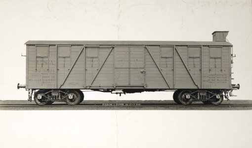 Military Administration - Transportation - Rail - Construction - MILITARY BOX CAR MADE FOR the War Department by the Pullman Co., Chicago, Ill - NARA - 45502115 (cropped)