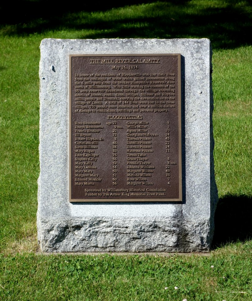 Mill River Calamity memorial - Haydenville, MA - DSC07923