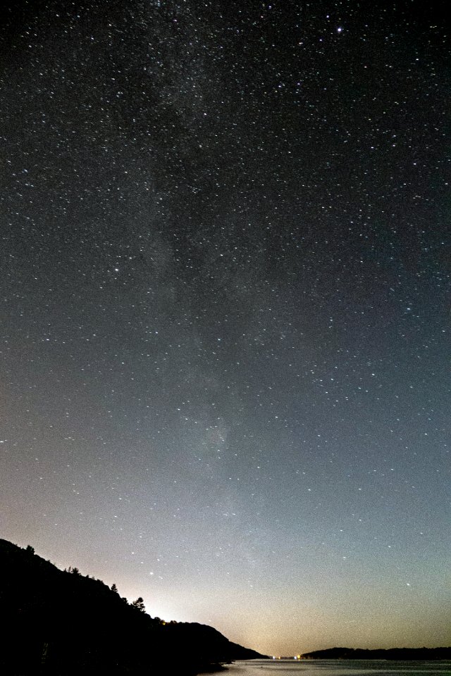 Milky Way over Brofjorden as seen from Sandvik 3