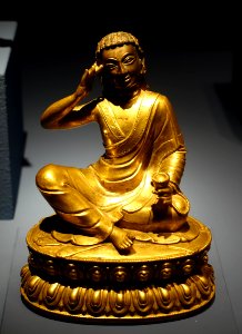Milarepa, Tibet, c. 18th century AD, firegilt bronze - Linden-Museum - Stuttgart, Germany - DSC03694 photo