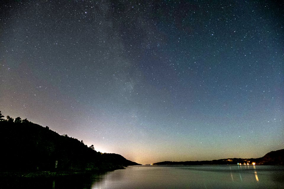 Milky Way over Brofjorden as seen from Sandvik 5