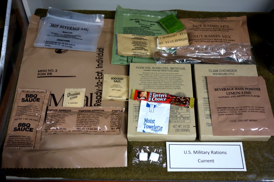 Military Rations, contemporary - Fort Devens Museum - DSC07080