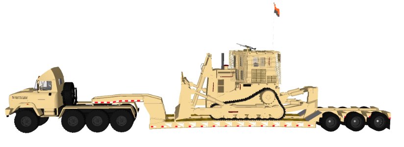 Military lowboy trailer