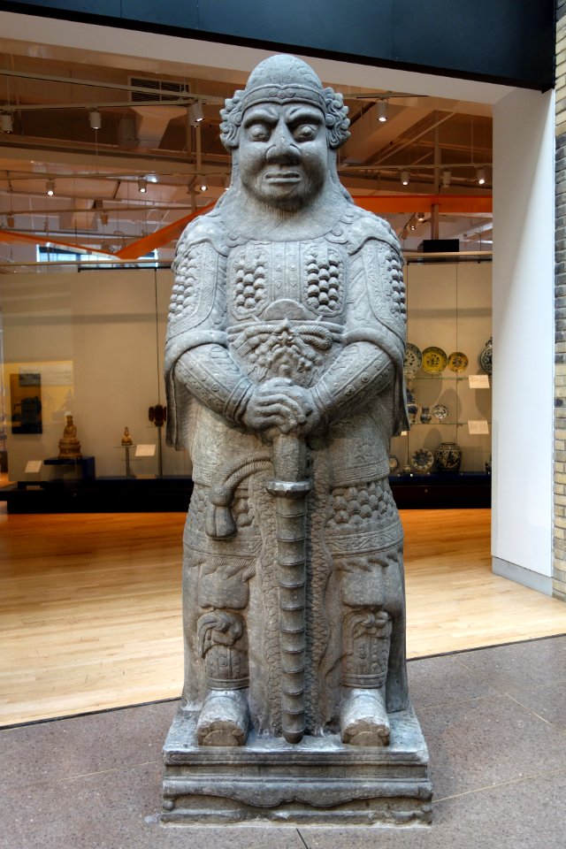 Military official from the Zu family tombs, China, Yongtai Village near Beijing, Qing or late Ming dynasty, before 1656, limestone - Royal Ontario Museum - DSC03701