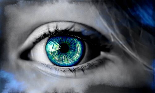 Creative blue eyes color