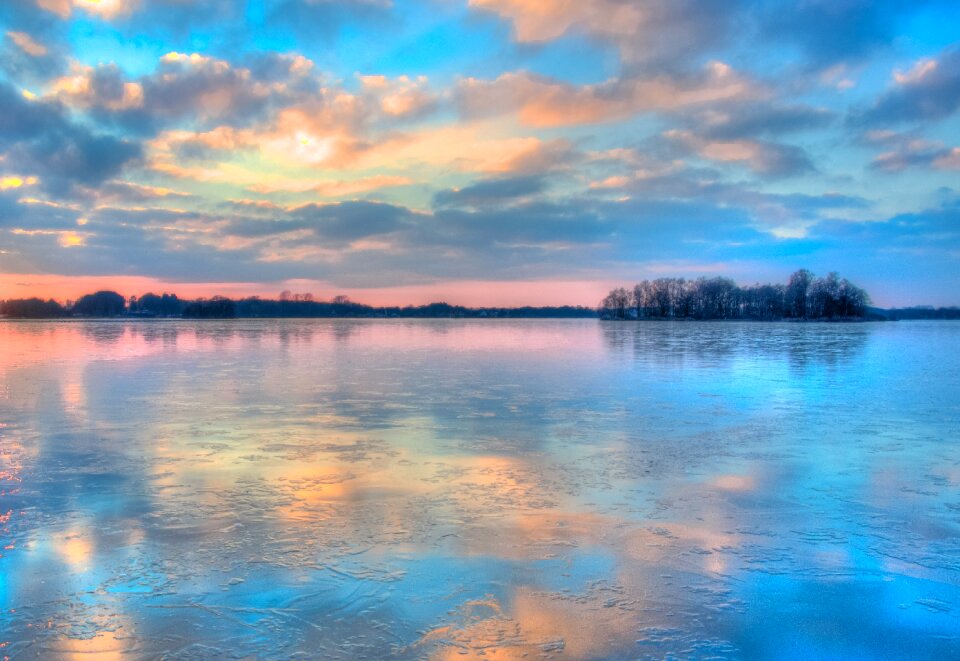 Colorful clouds hdr photo