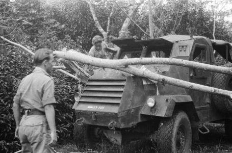 Militaire hulp bij het verwijderen van boomstammen versperringen, Bestanddeelnr 1564-4-4