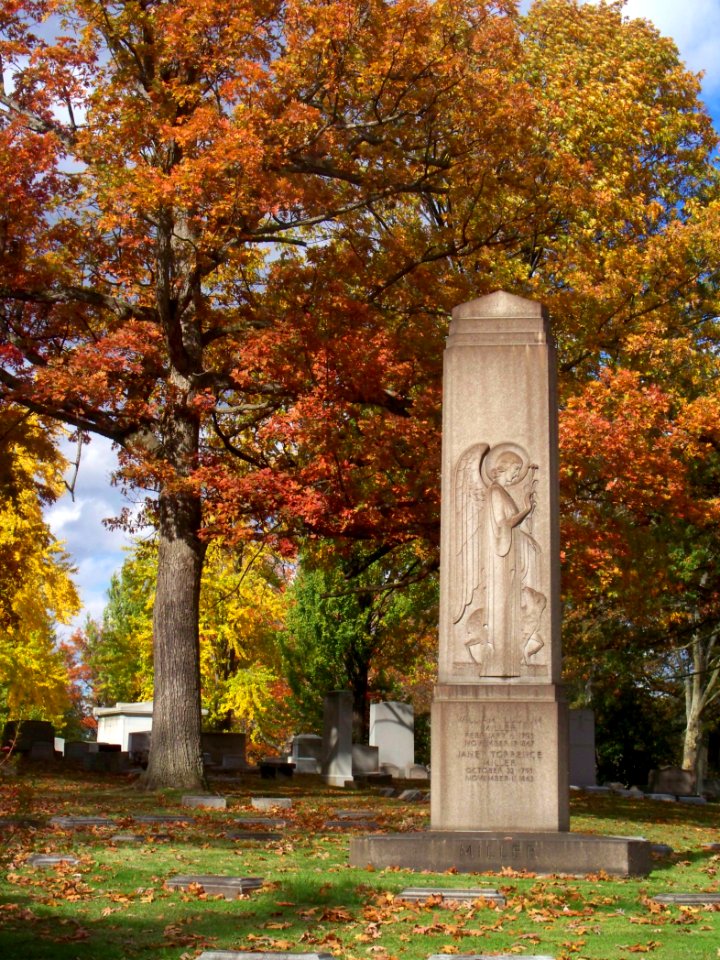 Miller Monument, Homewood Cemetery, 2015-10-29, 01