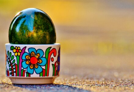 Happy easter egg colored